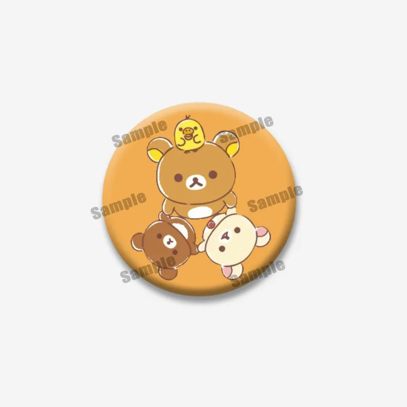 Niedliche Cartoon-Rilakkuma-Abzeichen, Kawaii-Bär-Brosche, individuelle Knopfnadeln, Rucksack, Kleidung, Kragen, Zubehör, Spielzeug, Geschenke für Kinder, Freunde – Detail 4