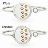25mm Crystals Locket Diffuser Bangle Stainless Steel Aromatherapy Bracelet Perfume Locket Bracelet Free 10 Pads 1