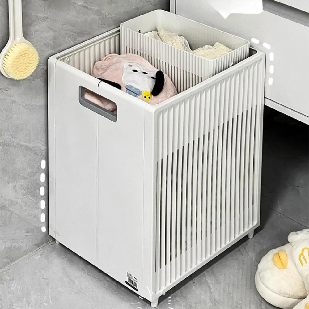 Plastic Multifunctional Foldable Laundry Basket Dirty Clothes Accessories Household Bathroom Large Capaci Storage Baskets