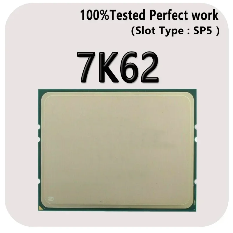 LGA4094 마더보드용 EPYC 7K62 2.2GHZ 48C/96T 192M 캐시 240W DDR4-2666V 소켓 sp3