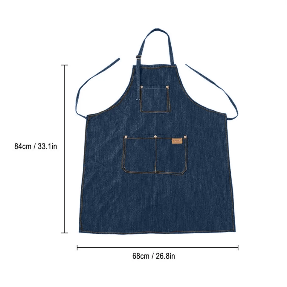 Versatile Denim Barber and Kitchen Apron