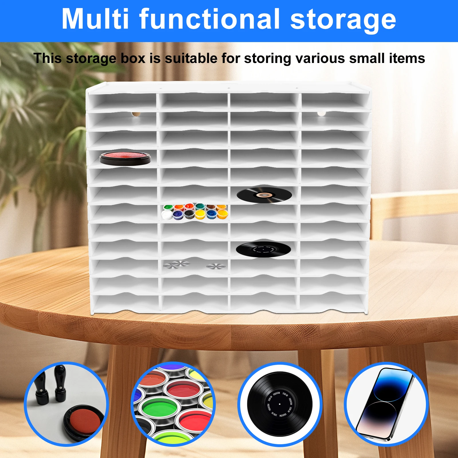 24/48 Slots Ink Pad Holder Sturdy Pad Organizer Waterproof Stamp Storage Organizer Space Saving Ink Storage Rack storage bag storage box plastic storage box storage container stamp storage binder