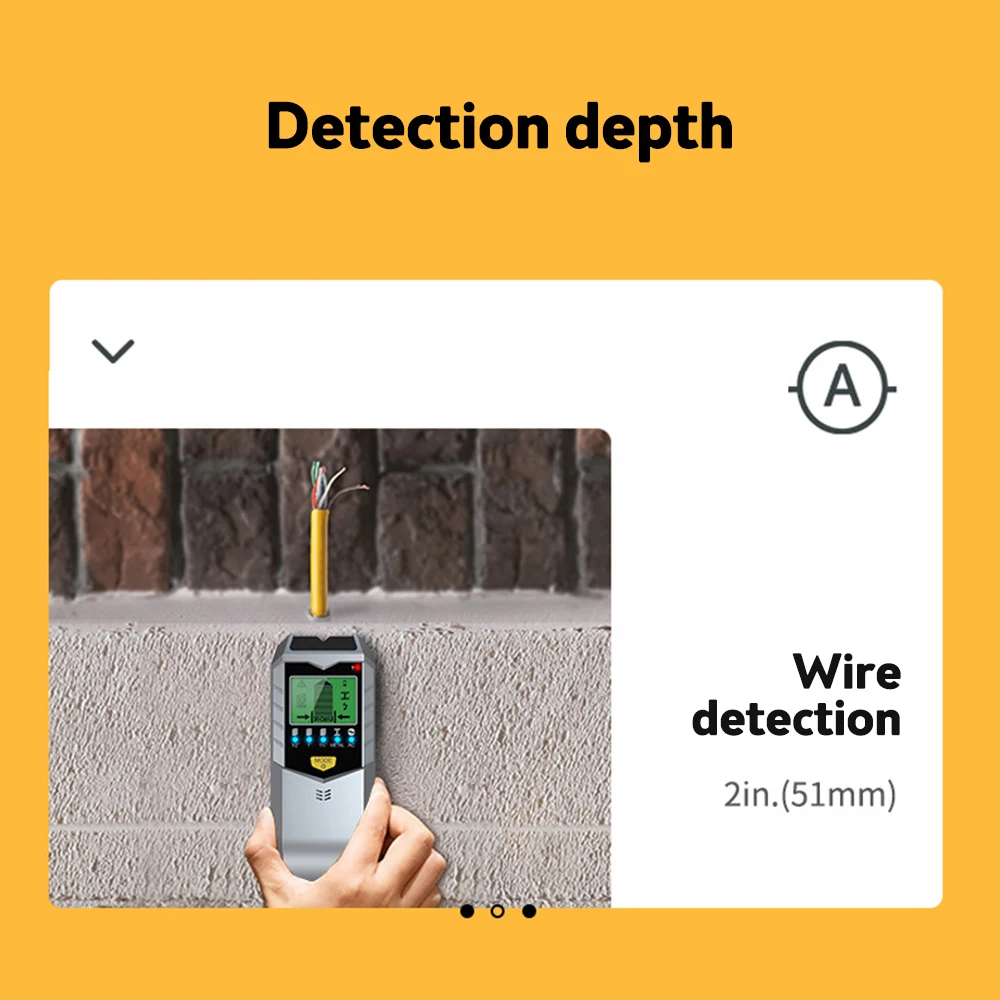 SH402 Electronic Detector Wall Stud Finder Sensor Wall Scanner Edge Center Detect Wood Beam/Metal/AC Live Wires Inside The Wall 4