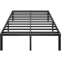Metal Platform Bed Frame 18 Inch Tall Bed No Box Spring Needed,Queen Size Bed with Heavy Duty Strong Support Slats 1