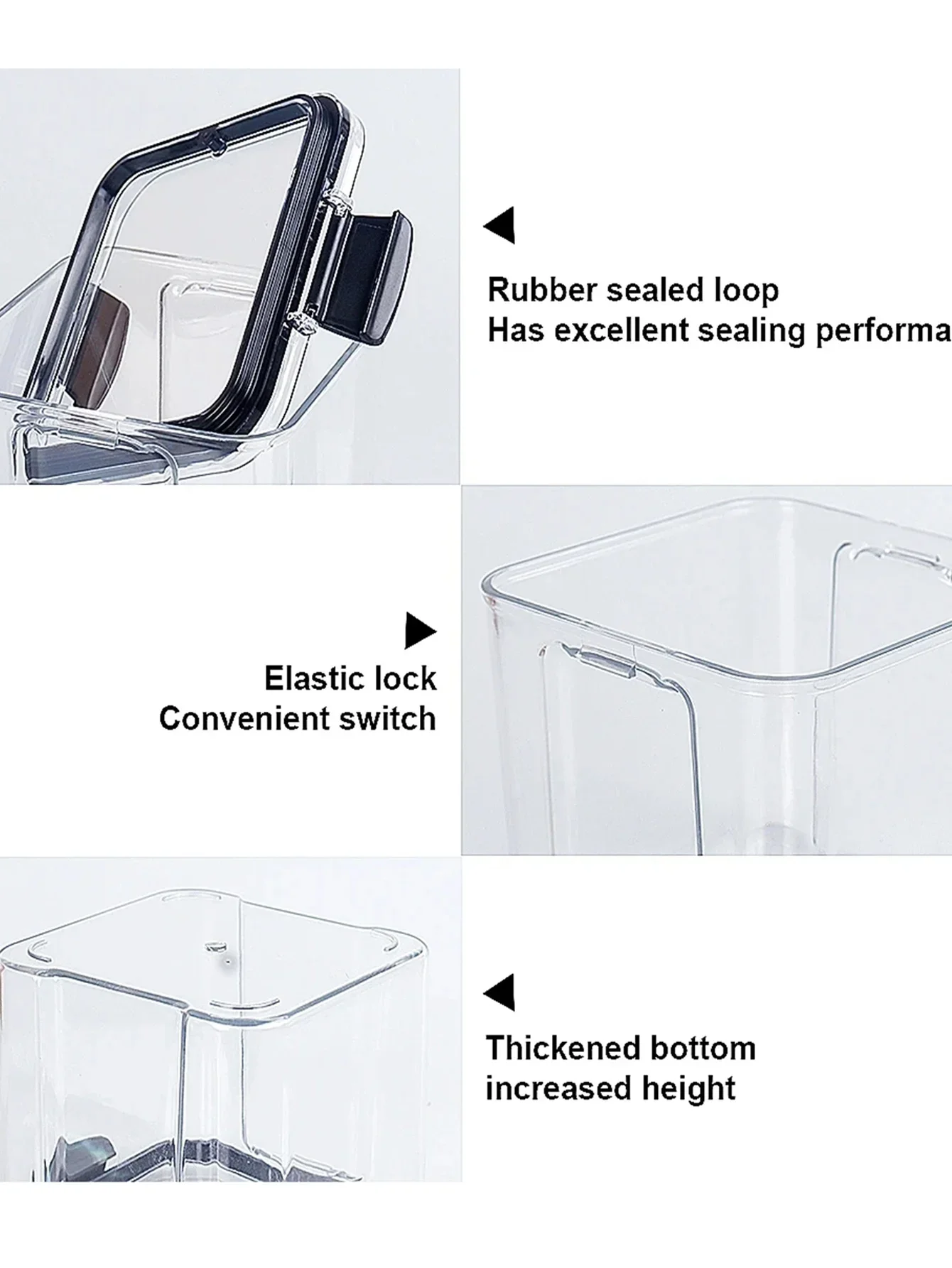 Food Storage Container Airtight Tank Kitchen Organizer Jars Lids Noodle Box Sealed Cans glass storage jar glass storage tank glass storage container