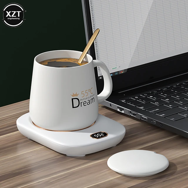 Calentador de tazas USB, calentador de tazas de café, temporizador de  leche, té, agua, almohadilla calefactora