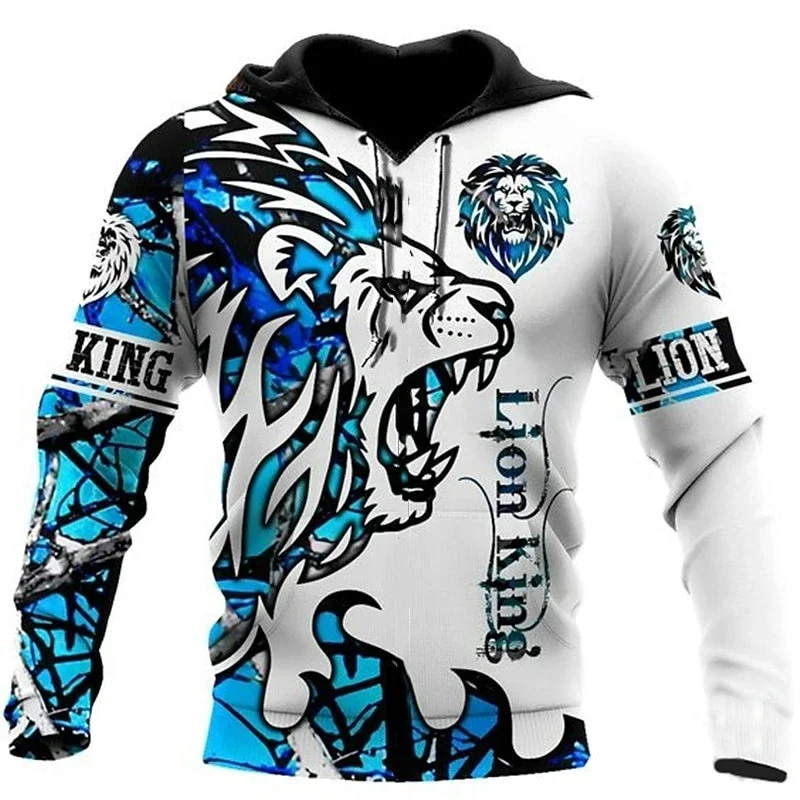 New Golden Tiger 3D Full Print Men's Hoodie Designer Sweatshirts Spring Autumn Long Sleeves Pullover Oversized Harajuku Clothing