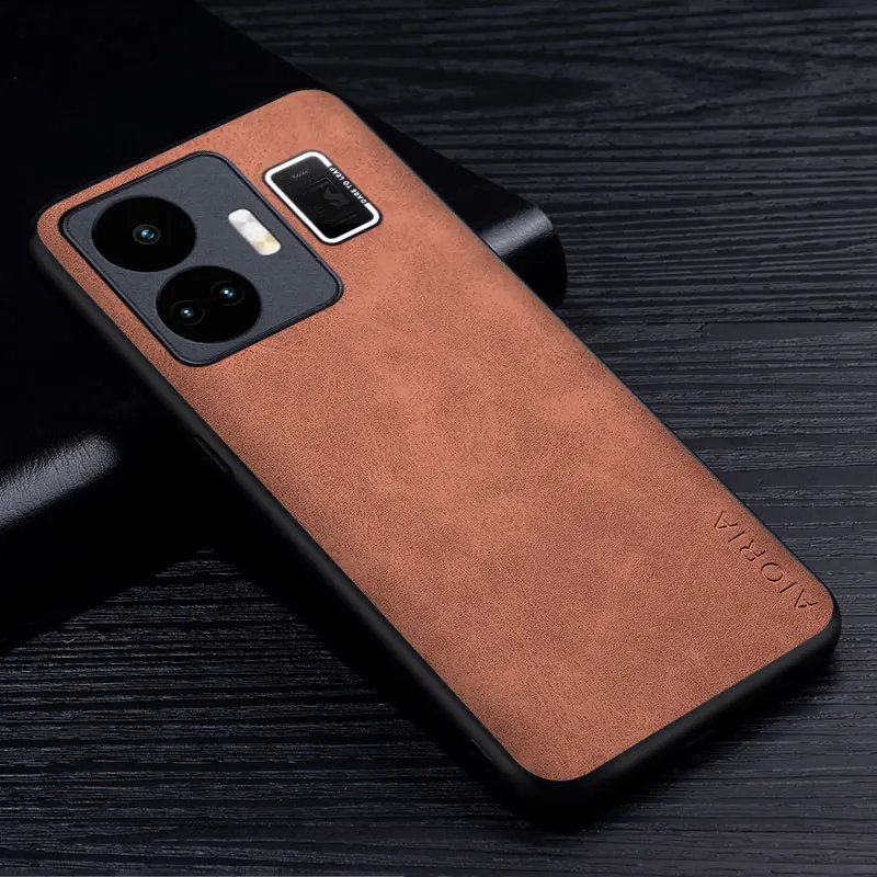 Premium Scratch-Resistant PU Leather Phone Case - Solid Color Cover