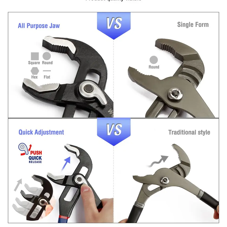 WORKPRO 2PC Pinza Per Pompa Dell'acqua 7 "e 10" Pinza Per - Foto 2