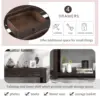 Console Table Hallway Sofa Entryway Side Table 63" Long Furniture with 4 Drawers and Bottom Shelf for Living Room Home Decor 5