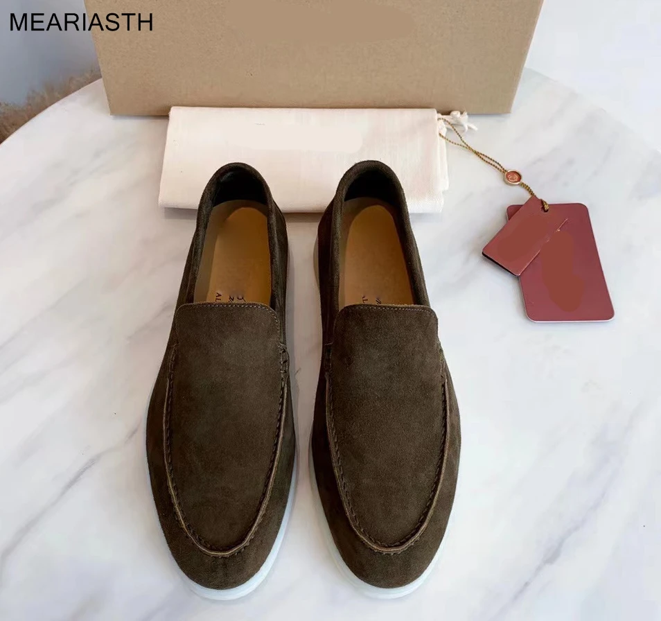 

2022 Simple Designer Ladies Loafers Casual Shoes Slip-on Kid Suede Moccasins Women Careerr Shoes for Work Driving Loafers Shoes