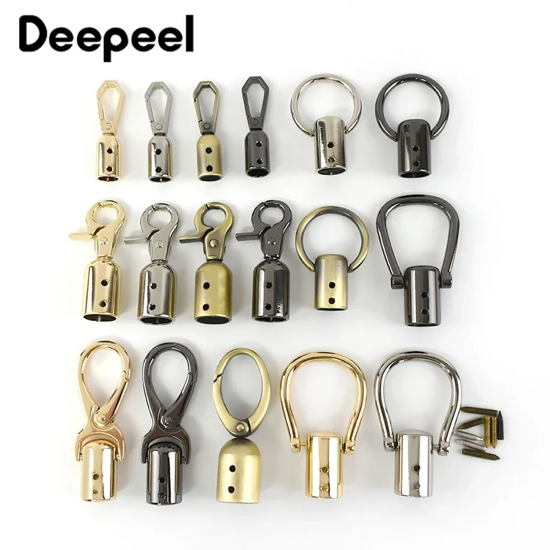 4/10/20Pcs Deepeel Handtasche Quaste Kappe Verschluss Haken Stecker Tasche Aufhänger Metall Schnallen Taschen Strap Stopper schnur Schloss DIY Zubehör