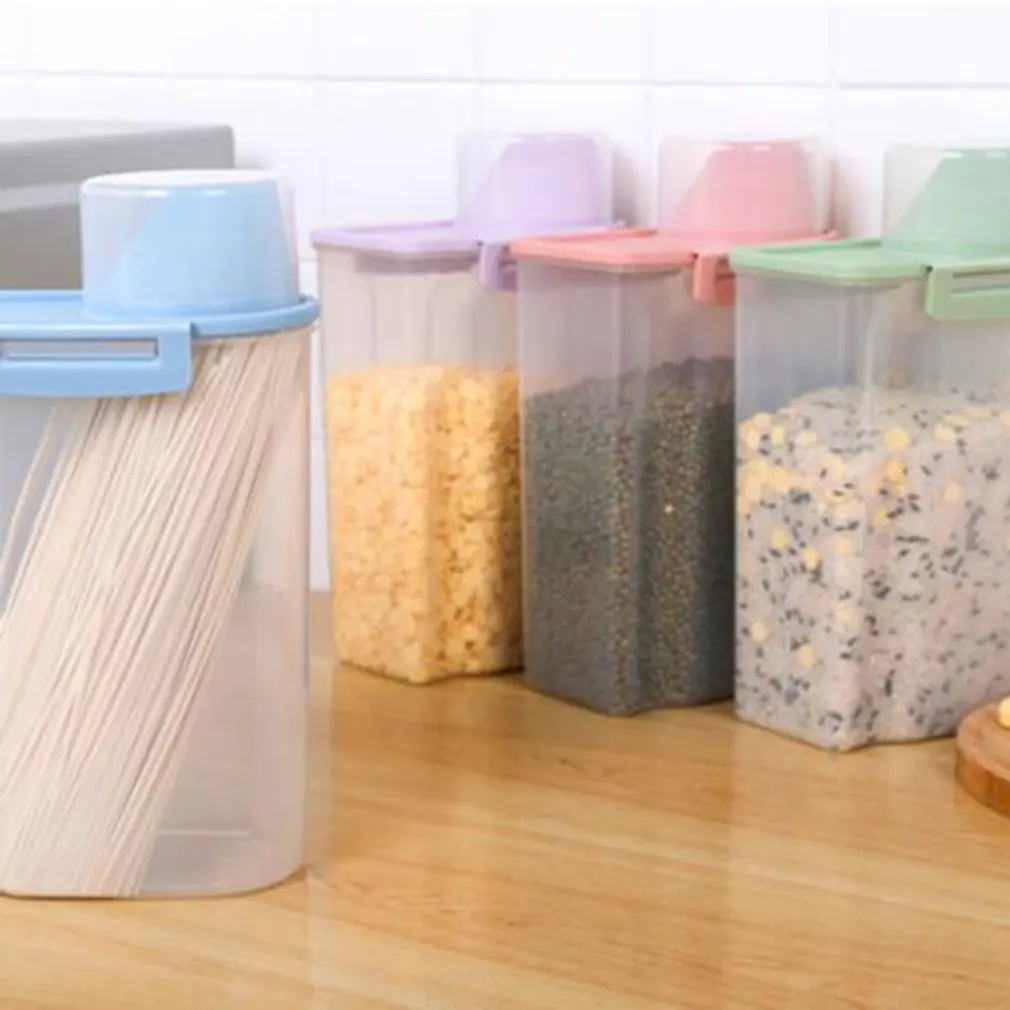 10-Piece 57.9-Cup Plastic Food Storage Container Set, Stackable, BPA Free  with Airtight Lids, Clear - AliExpress