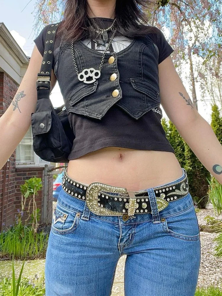 seyto Vintage satin gather blouson 3 Women Denim Vest Gilets