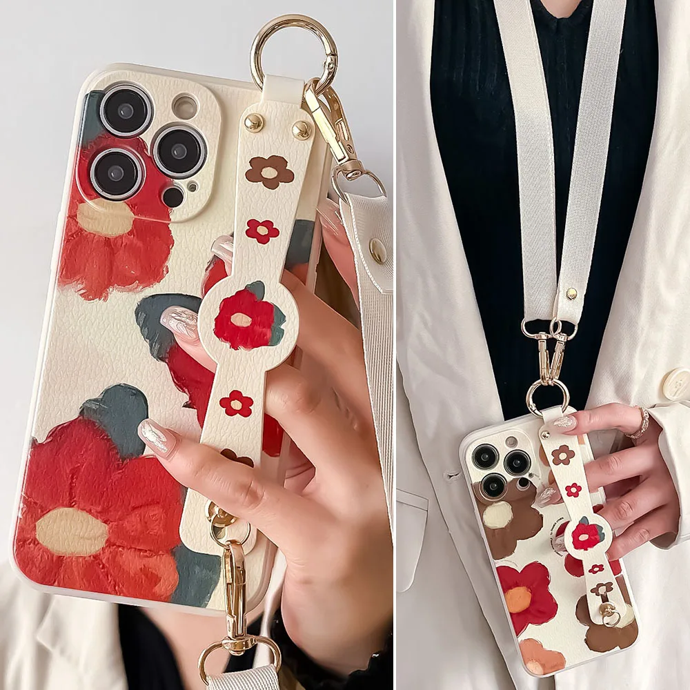 Versatile Lanyard Phone Case with Wrist Strap Holder Cover