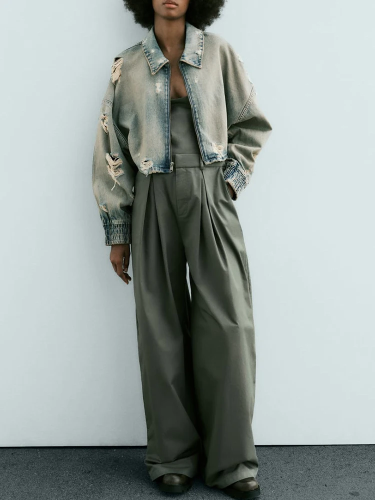 Рисунок 4 - Женская джинсовая куртка ZBZA с лацканами