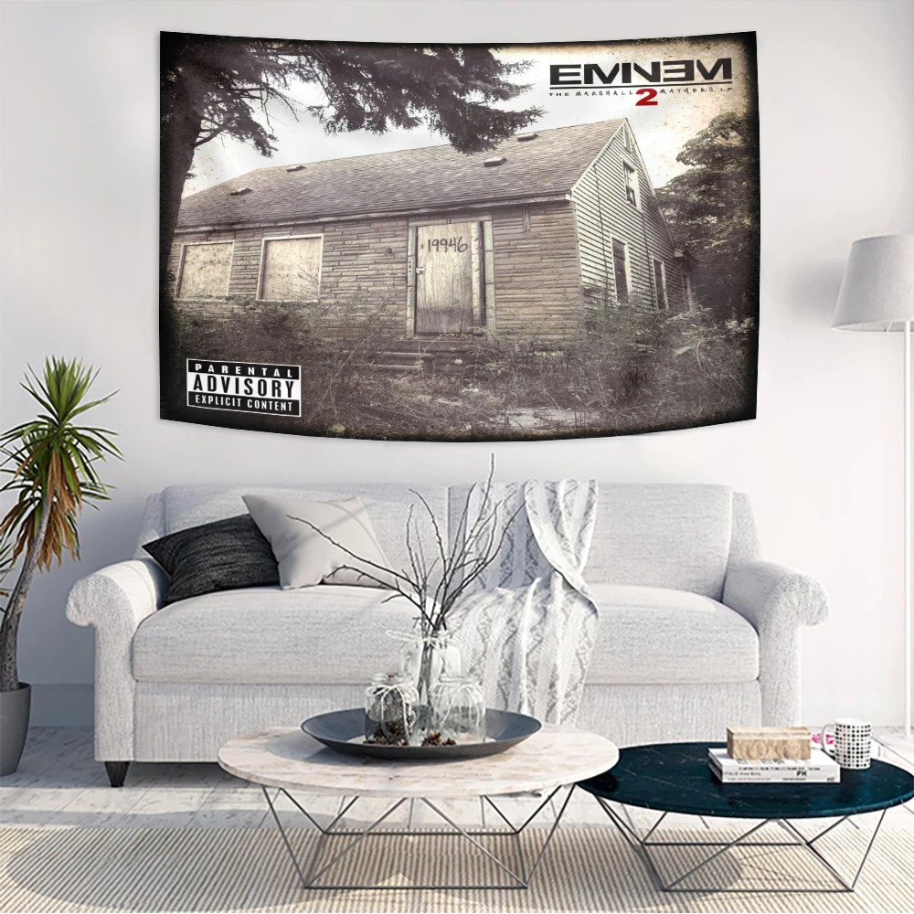 90x150cm Eminems Slim Shady Homage Tapestry Album Flag Wall Hanging Indie Room Decor Decoration Home Room Decoration