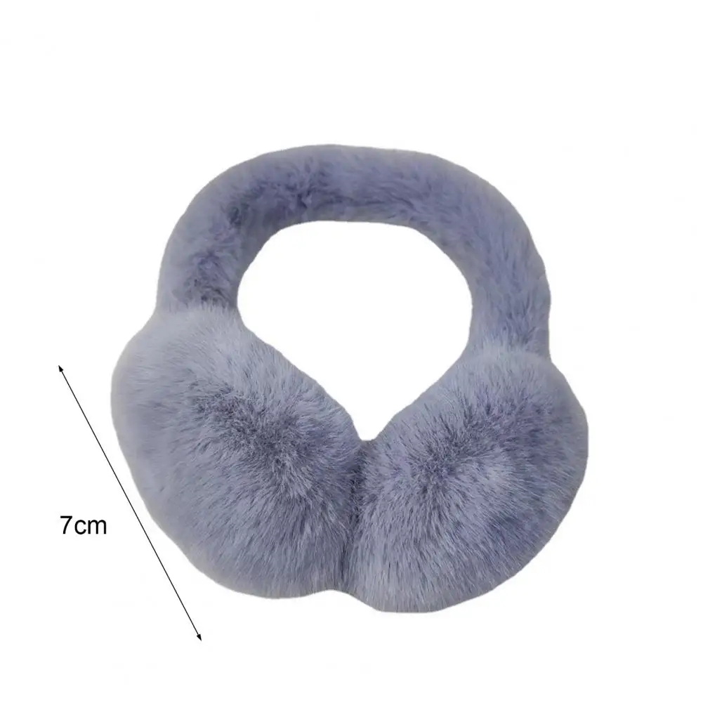 Winter Headphones Solid Color Elastic Non-slip Cute Unisex Earmuffs Winter Soft Thickened Plush Headband Ear Warmer warm earmuffs,fur earmuffs