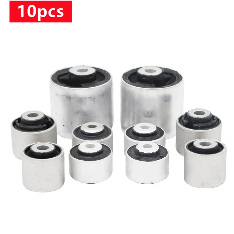 Front axle control arm bush rubber bushing 8k0407515 8K0407183 4E0407181B 8k0407182B 10PCS for AUDI A4 B8 A5 Q5 S4 S5 A6 C7 control arm bushings kit,control arm