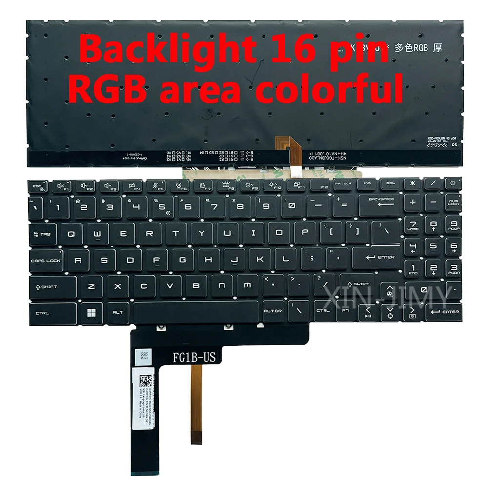 GL76 US RGB Backlit Keyboard for MSI Alpha 17 15 B5EEK Crosshair
