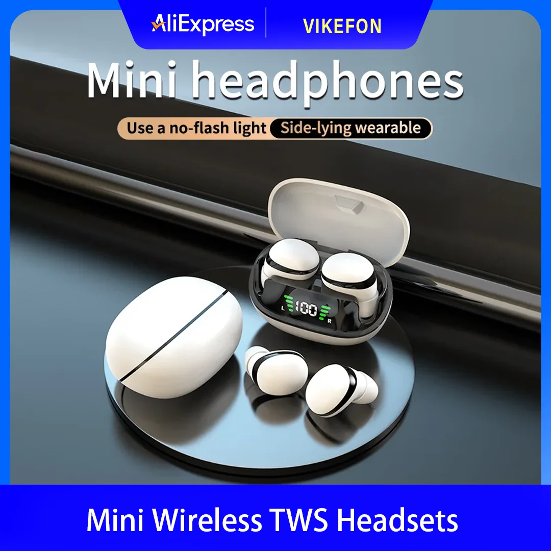 Compact Wireless Bluetooth Earbuds with Mic - HiFi Sound & Universal Compatibility