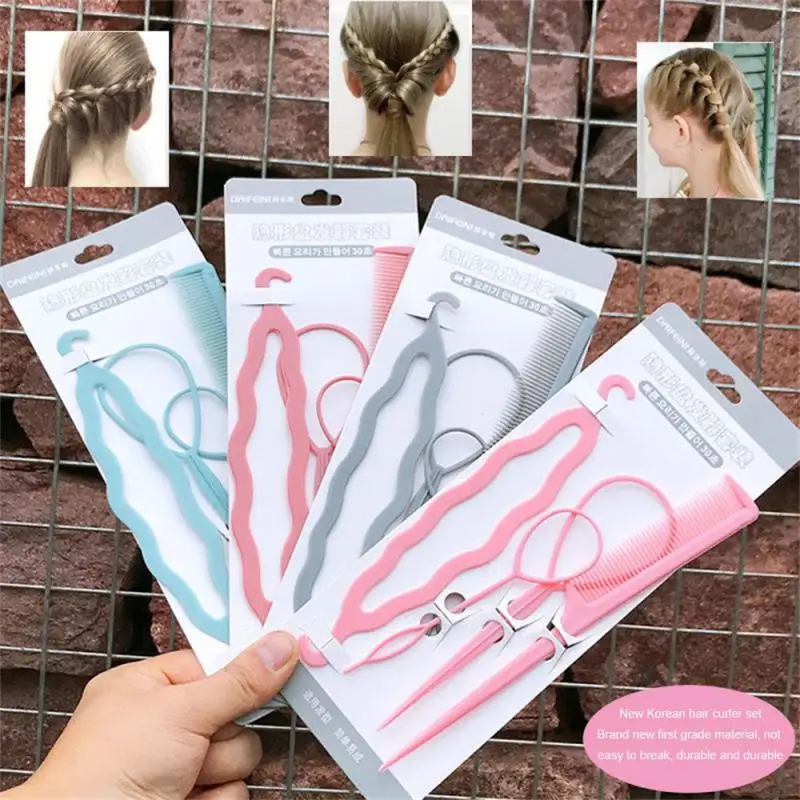 

4Pcs Magic Hair Styling Tools Hairpin DIY Hair Braiding Braider Accessories Twist Bun Barrette Hair Clips For Women Hairdressing