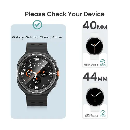 2PCS Tempered Glass For Samsung Galaxy Watch 8 Classic/8 40mm 44mmCover Anti-Scratch Screen Protector With Tool Easy Install Kit - Image 2
