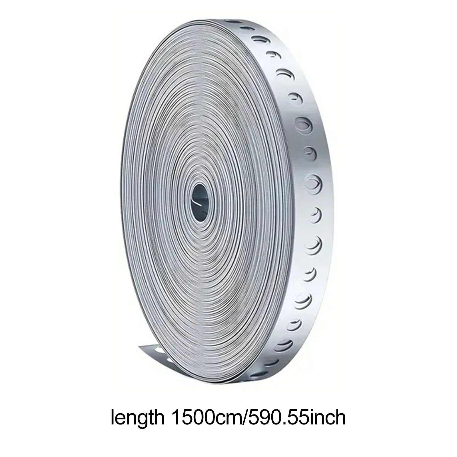 Galvanized Metal Strapping with Pre-Punched Holes for Pipe Support and Sheet Metal Processing, 15m Roll