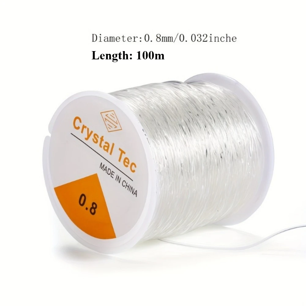 Crystal Bead Elastic Rope for DIY Jewelry Making - Strong Elastic Thread for Necklaces and Bracelets