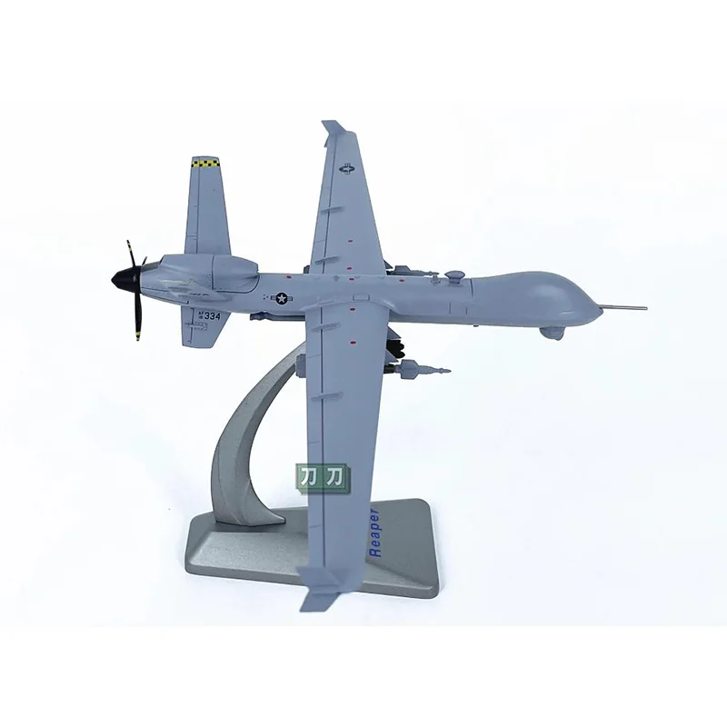 1:72 스케일 미국 MQ-9 정찰 공격 무인 항공기 모델 시뮬레이션 완제품 장식 수집 전시