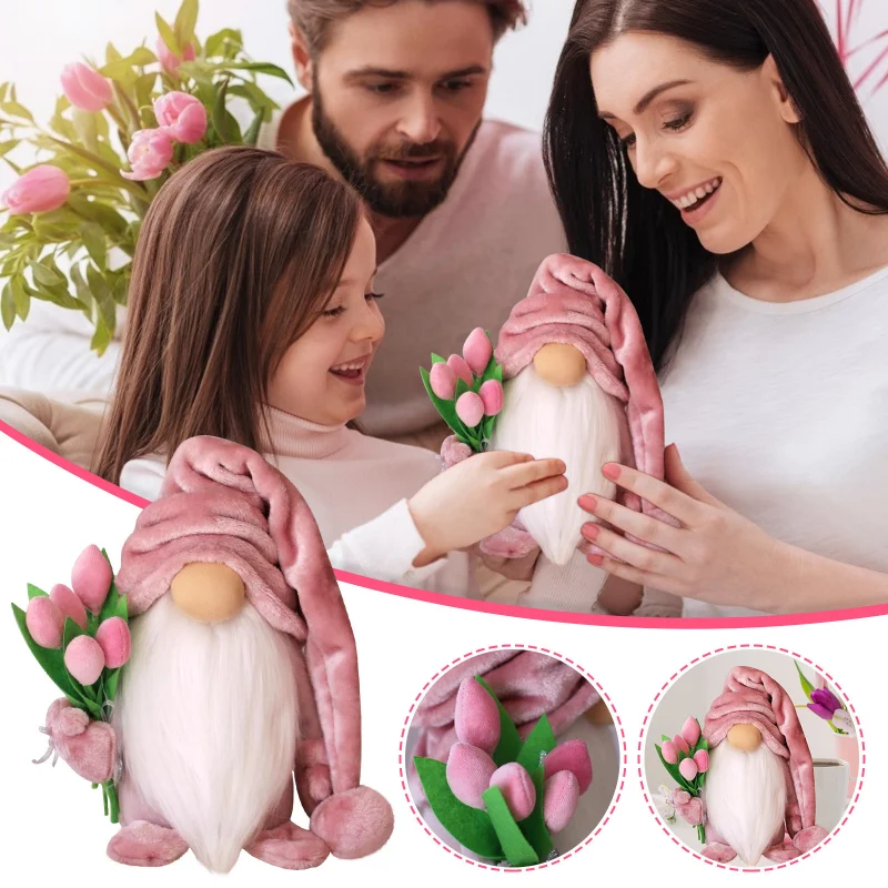 Фигурка карликовой куклы без лица украшение тюльпан гном конверт милое