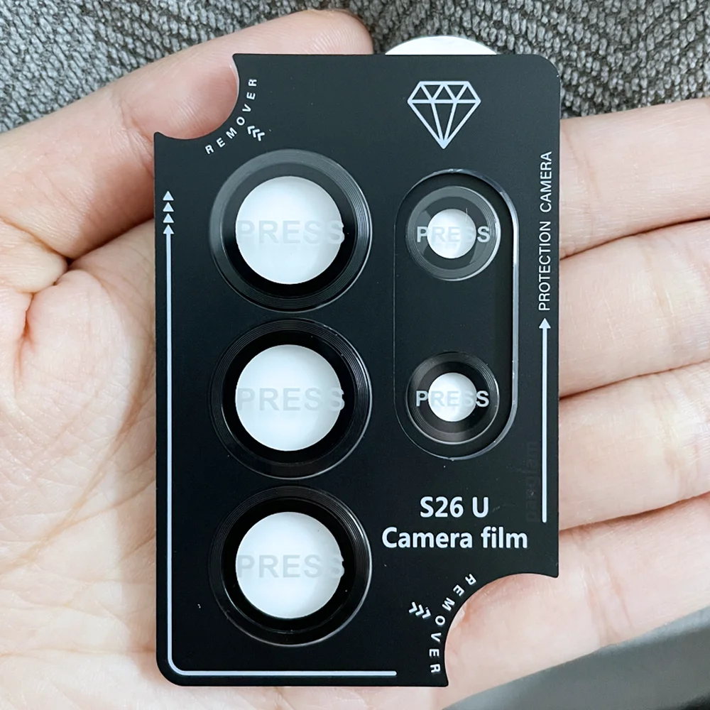 Camera Lens Protector with Metal Ring and Glass Cover, Lens Removal Tool Included