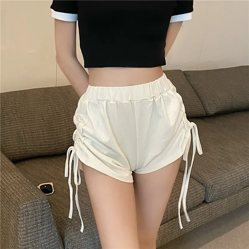 2024 Spring And Autumn Sexy Shorts Women Summer High Waist Drawstring Sexy Hot Pants Slimming Sports Casual Pants Womens Shorts