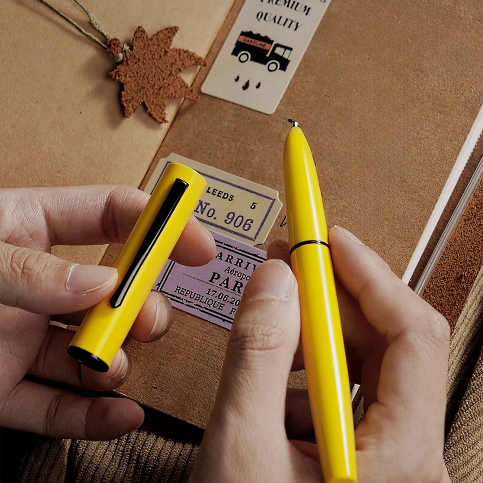 Hongdian C1 Exquisite Explorer Simple Classic Retro Fountain Pen EF/F Hooded Nib School Office Supplies Writing ink Gift Pens 4