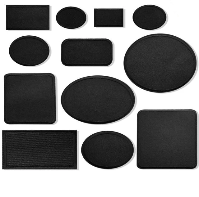 Iron Repair Patch Clothes Black, Black Blank Patches, Repair Accessory