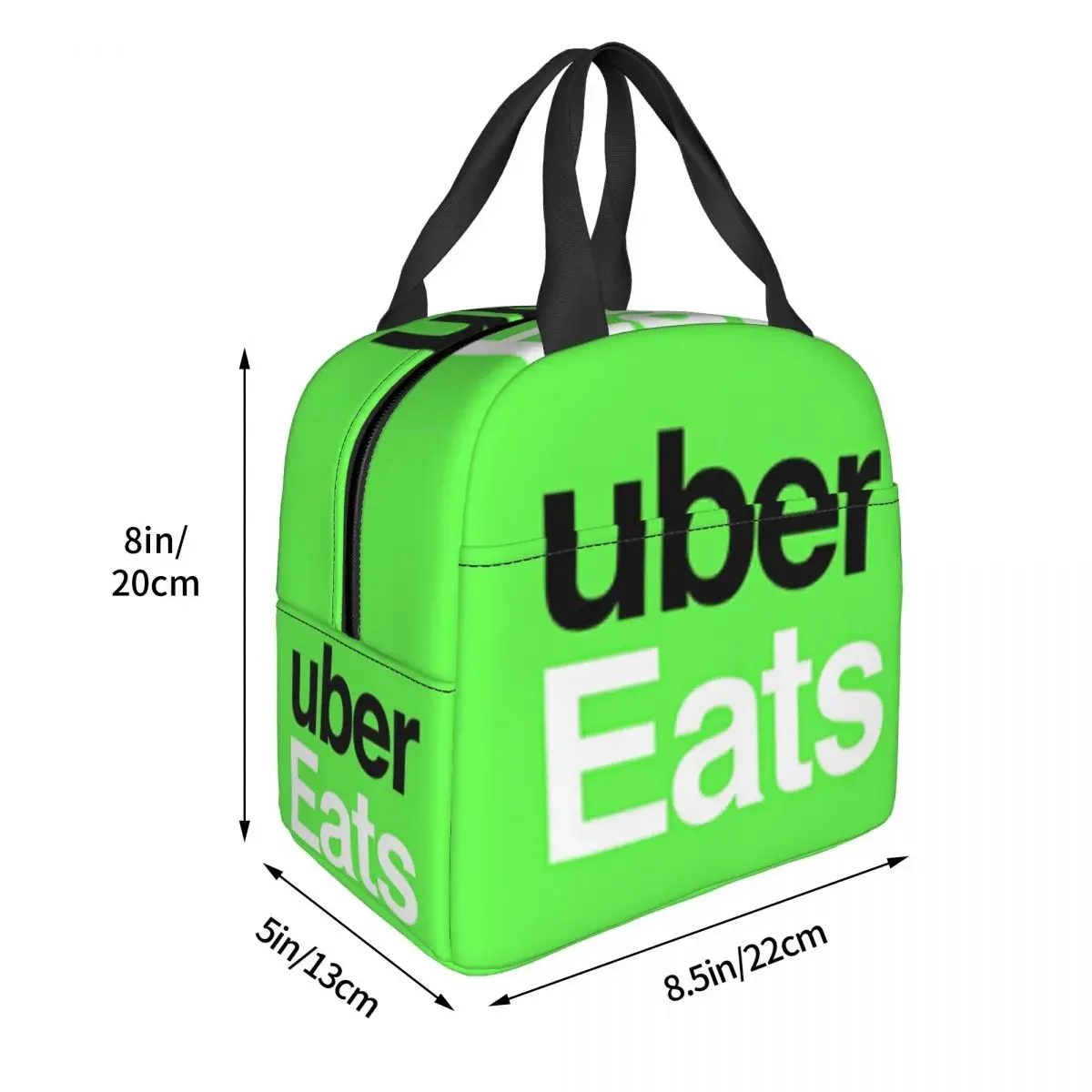 Ubereats 단열 점심 도시락 가방, 휴대용 피크닉 가방, 열 냉각기 도시락 토트, 여성 직장 어린이 학교