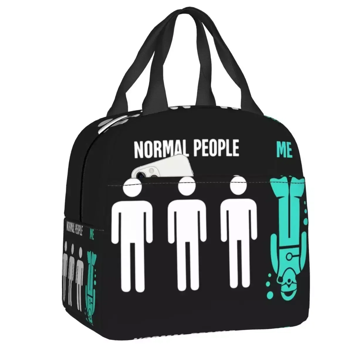 

2024 New Normal People Scuba Diving Thermal Insulated Lunch Bag Dive Divers Resuable Lunch Tote Travel Multifunction Food Box