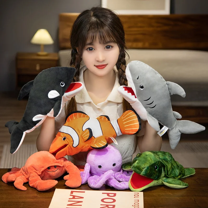 Plush Ocean Animal Finger Puppets Set 5