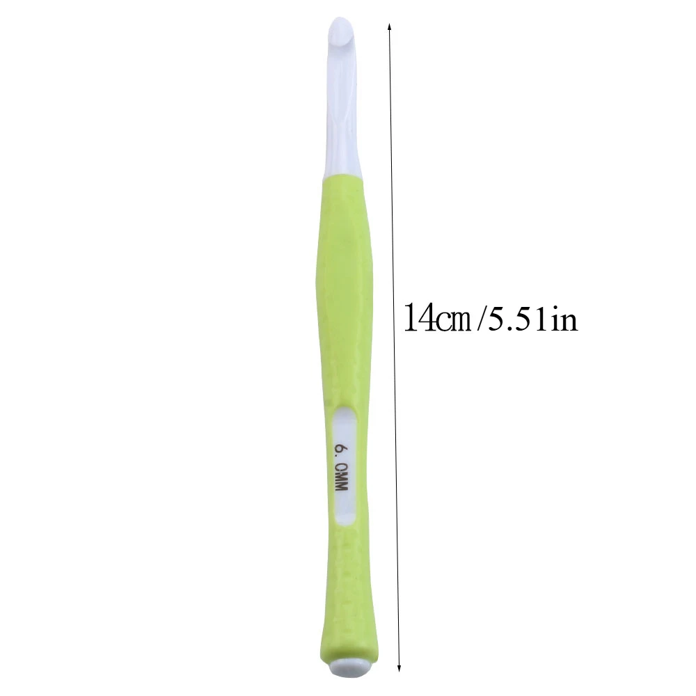 Inline Crochet Hooks Ergonomic Crochet Hook Set 2.5mm to 6mm Crocheting Plastic Hook Needles for Yarn Craft