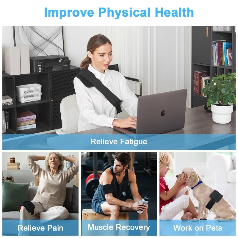 LED Red Light Therapy Belt With Timer 850nm 660nm Infrared Light Therapy Pad For Back Knee Hands Feet Pain Deep