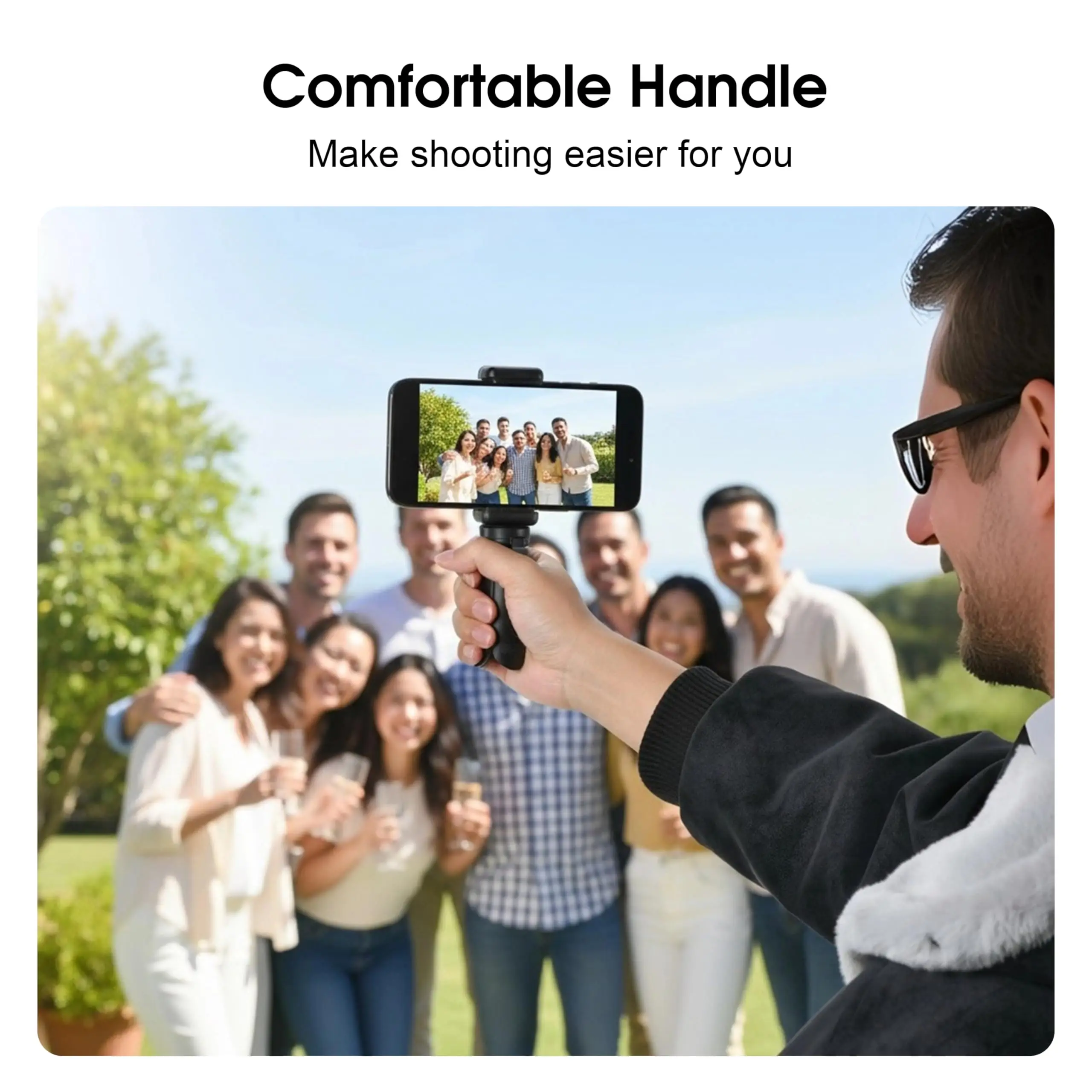 Compact Multi-Functional Mini Camera and Phone Holder with Selfie Stick and Vlogging Capabilities
