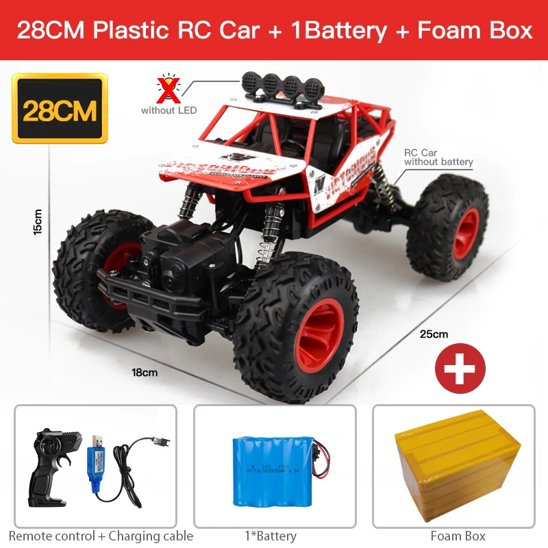 ZWN 1:12 / 1:16 4WD RC Car With Led Lights 2.4G Radio Remote