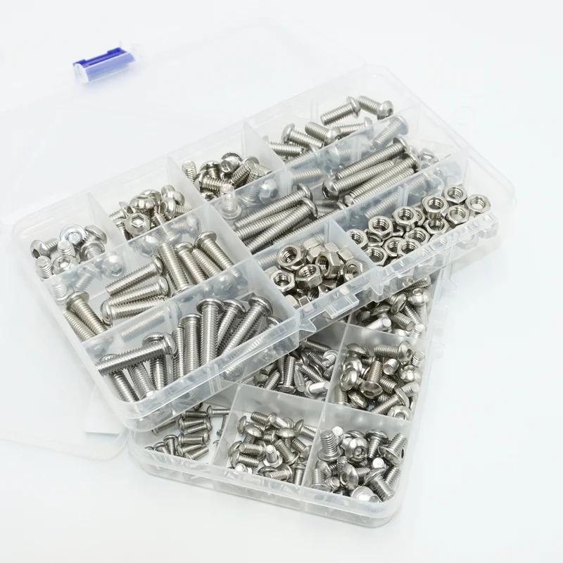 Round Pan Head Hex Hexagon Socket Screw M2 M3 M4 M5 M6 Stainless Steel Button Head Allen Screws Nut for Motorcycle Furniture Car