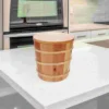 Wooden Rice Bucket Solid Wood Large Capacity Sealed Freshness Elegant Design Versatile Home Kitchen Storage Rice Flour 3