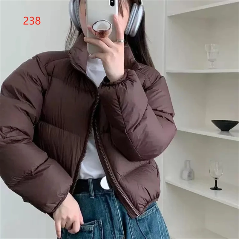 Women's Jacket New Korean Version Stand Collar Short Cotton-padded Jacket Thickening Warm Parkas Winter Jackets for Women Coat 2