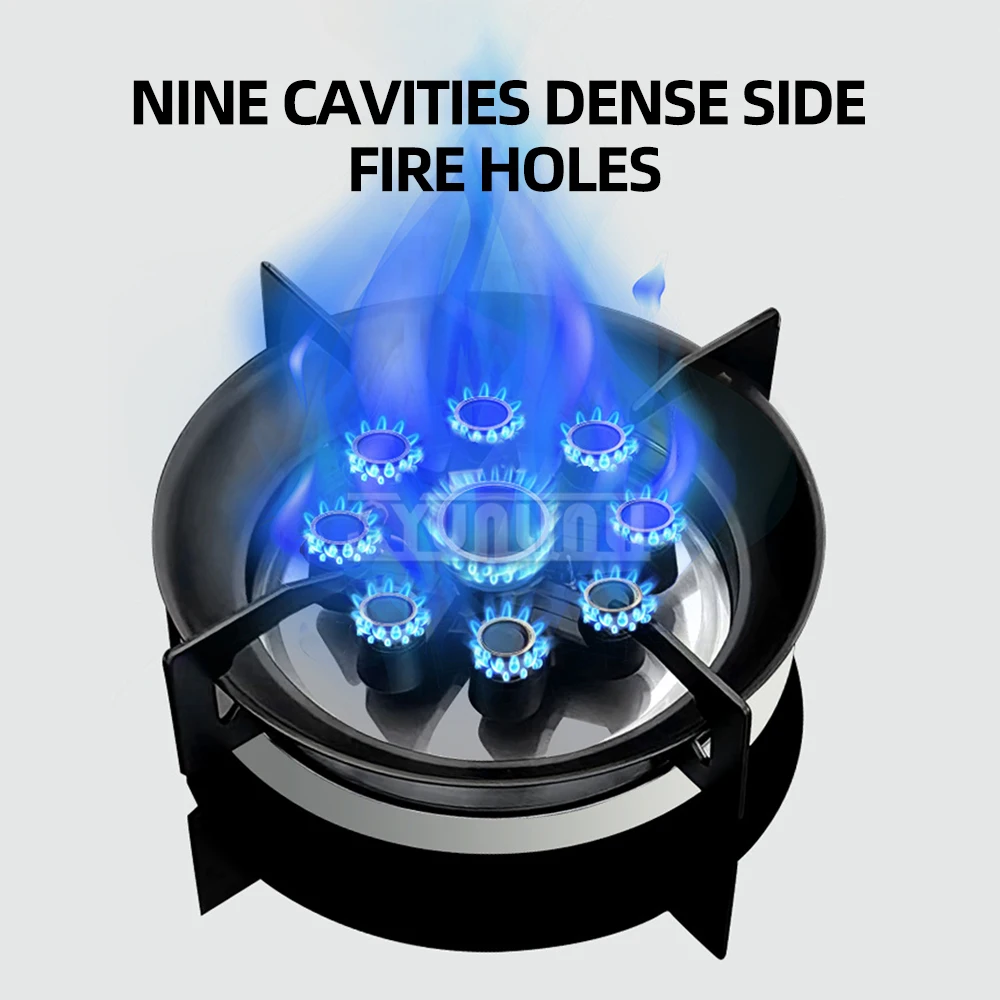 Household Energy-Saving Natural Gas Stove Liquefied Gas Stove 5.0KW Embedded Double Stove 2