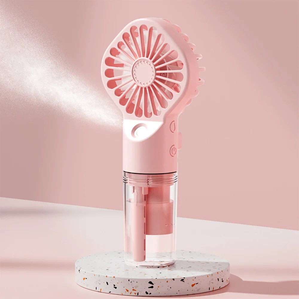 Compact USB Rechargeable Mist & Water Spray Handheld Fan