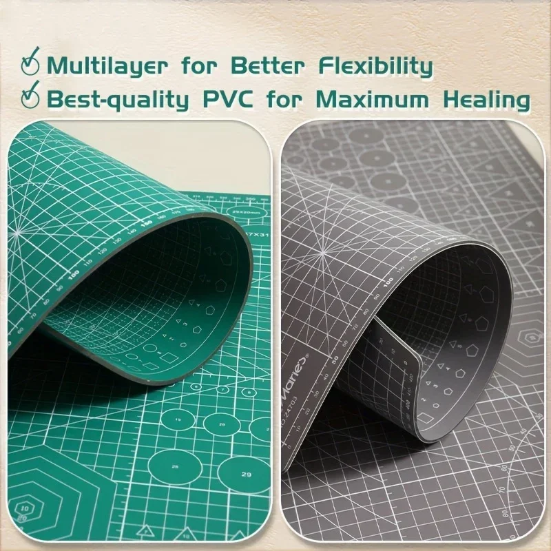 1pc Large Cutting Mat Self Healing Double Side A3 A4 Cutting Pad for Crafting Silhouette Green Sewing Cutting Mat 5
