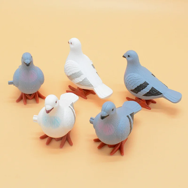 Kids Clockwork Toy Jumping Pigeon Simulation Animal Winding Will Jump Baby Toys 2-4 Years Old Gift