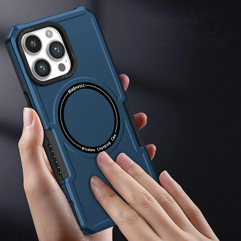 Original For Magsafe Wireless Charging Phone Case For iPhone 14 13 12 11 Pro Max Shockproof Armor Phone Cover for iphone_voghion.com